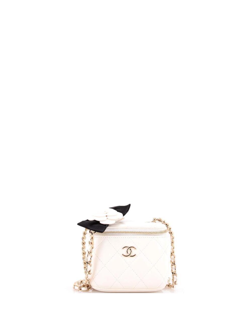 Chanel Camellia Bow Vanity Case With #253450C30B